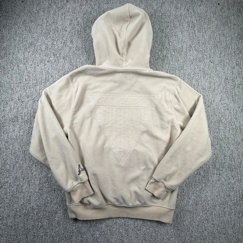 Jordan Fleece Hoodie Mens Small Beige Tan‎ Air Jordan Pullover Sweatshirt